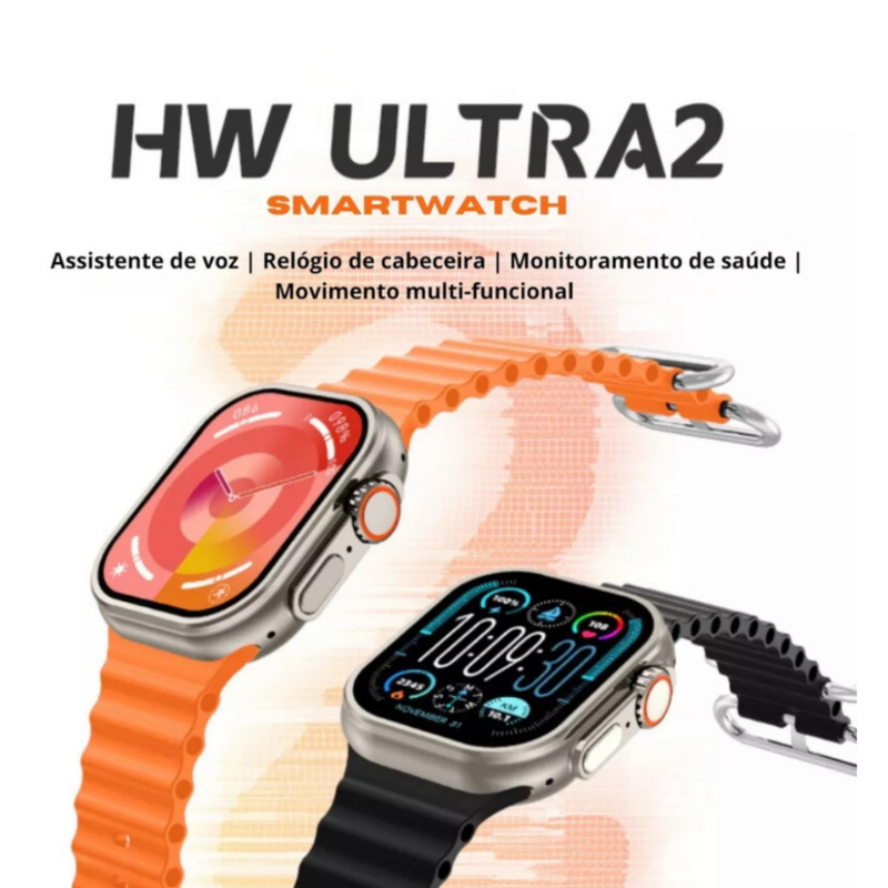 Smartwatch HW Ultra 2 Com 7 Pulseiras + Case Chat GPT Lançamento 2024