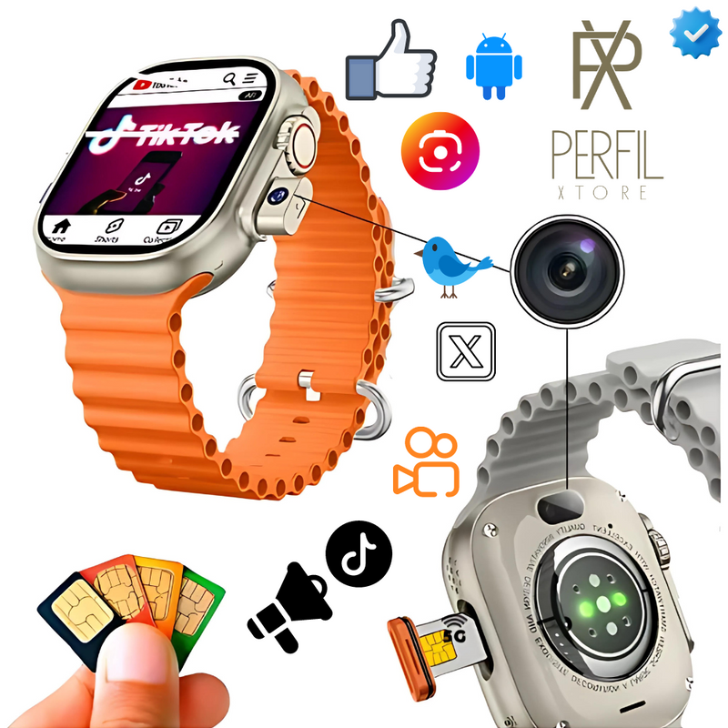 Smartwatch HW Ultra 2 Call Chip 5G com dupla câmera