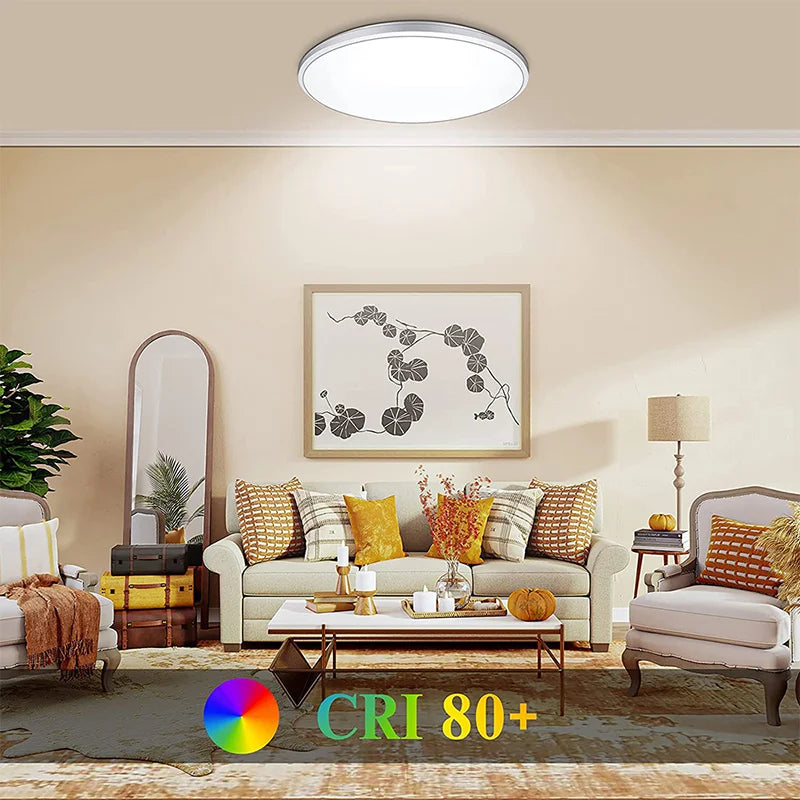 Luz de teto inteligente 30w, wi-fi, rgb, regulável, led, funciona com alexa, google home, Tuya
