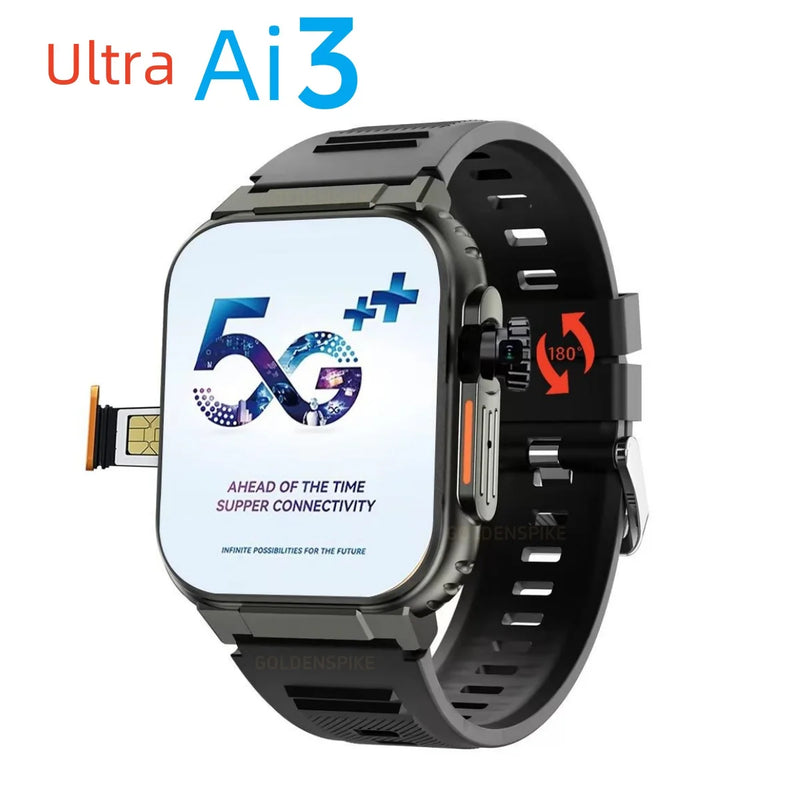 Ultra Ai 3 Smartwatch 5G Cartão SIM Android 2.06'' Amoled