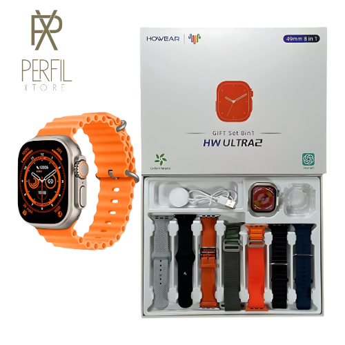 Smartwatch HW Ultra 2 Com 7 Pulseiras + Case Chat GPT Lançamento 2024