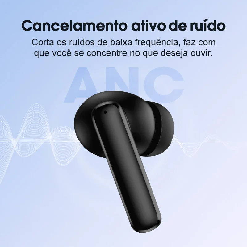 QCY T13 Fone de ouvido Bluetooth, Cancelamento De Ruído e 4 Microfones HD