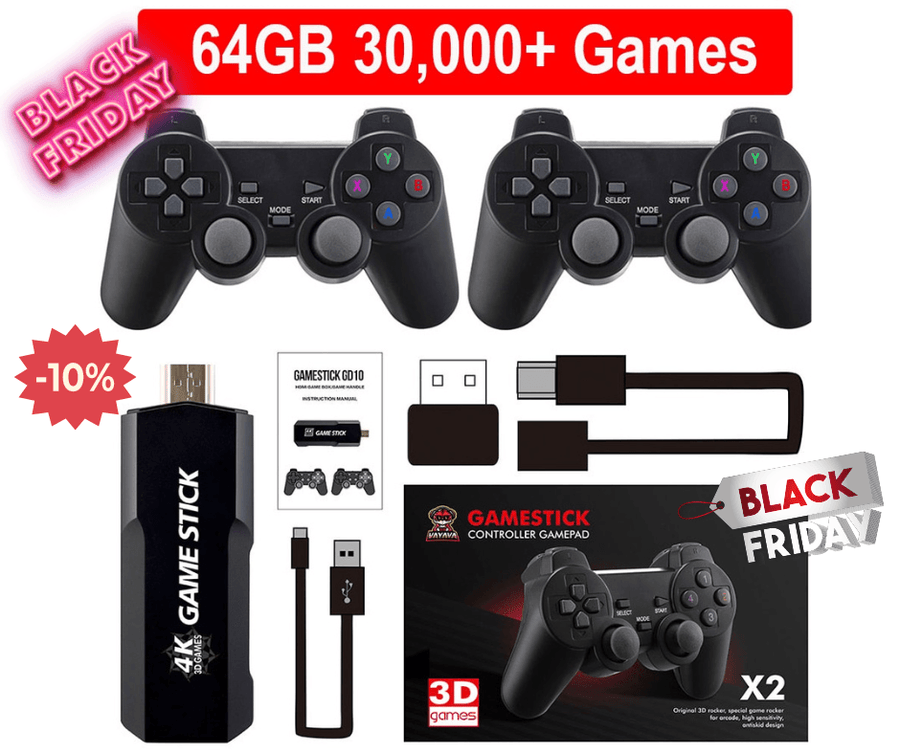 Game Stick Lite 4K Com 2 Controles Sem Fio e 10.000 Jogos - 368 STORE