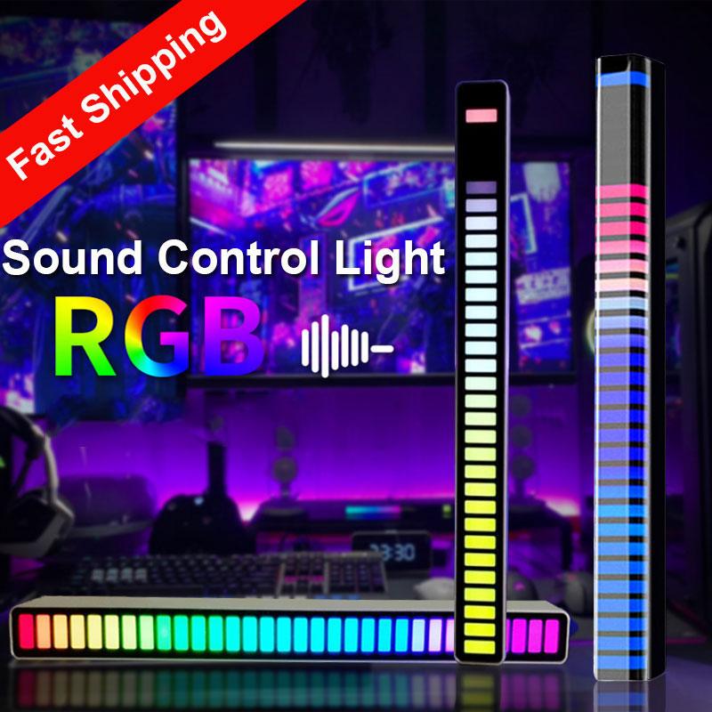 Barra de Luzes de Som Rhythmix™ - Música Ativada | LED RGB - Perfil Xtore